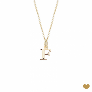 Colar Passion Gold 19.2k - Letra F 1