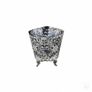 Salt Holder w/ Blue Crystal - H.-6cm 1