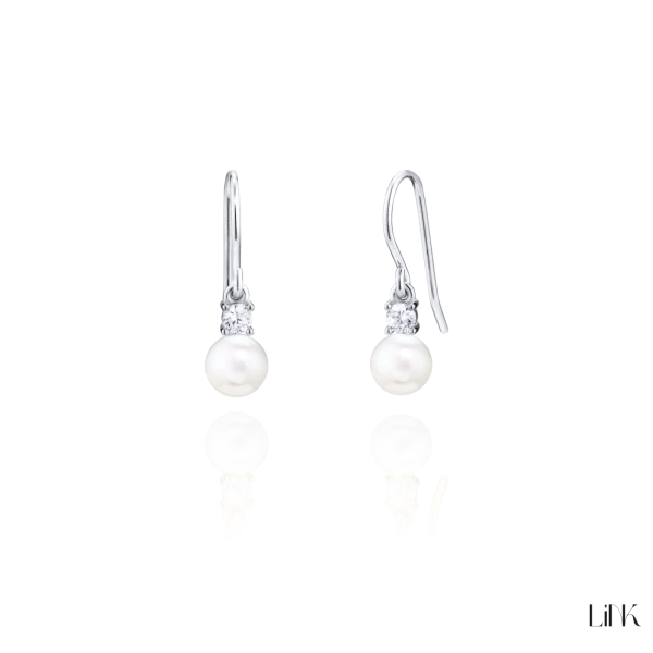 PENDIENTES LINK C/ PERLAS + CIRCONIAS 2