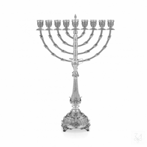 STERLING SILVER RELIGIOUS MENORAH 1