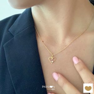 Colar Passion Gold 19.2k - Coração 2