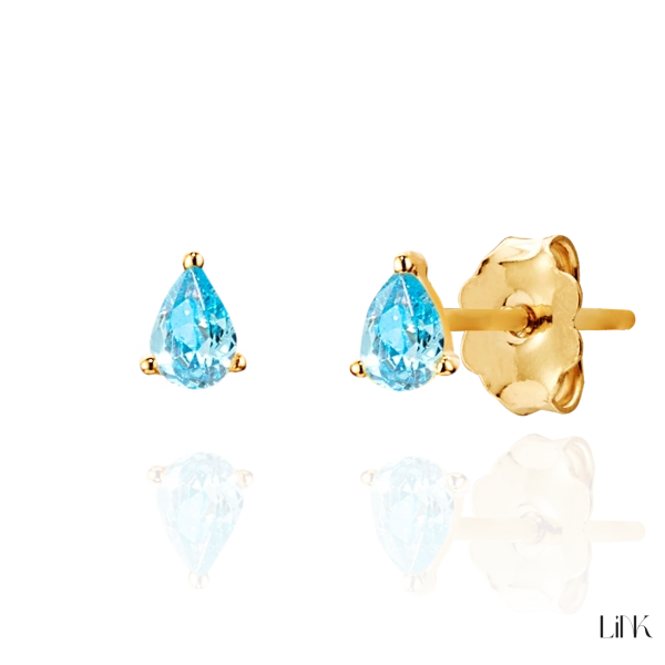 PENDIENTES LINK CIRCONIA CELESTE 2
