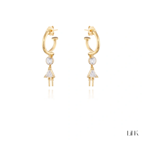 Earrings Link Golden - Girls 1