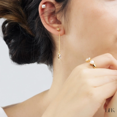 PENDIENTES LINK DORADO 3