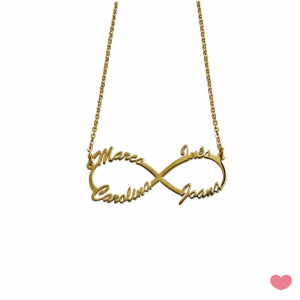 COLLAR EN PLATA INFINITO - PERSONALIZABLE 3/4 NOMBRES 1