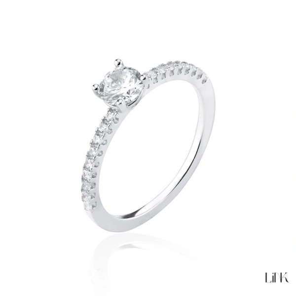 ANILLO COMPROMISO LINK CIRCONIA BLANCA 1