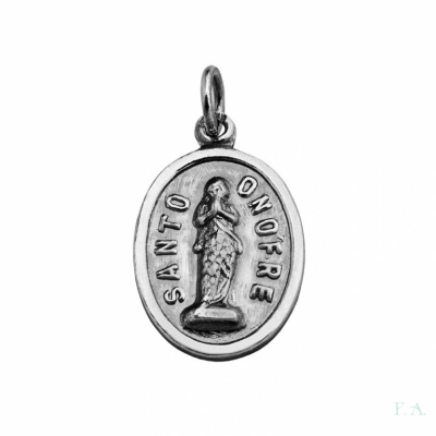 MEDALLA EN PLATA -OVAL -STO ONOFRE -1.9CM 1