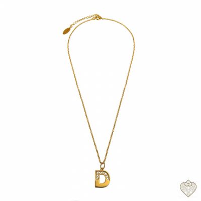 Filigree Necklace Saudade - Letter D 2