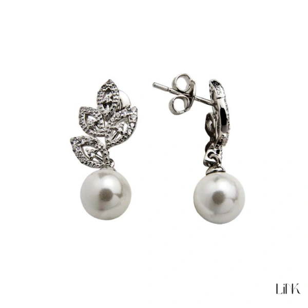 PENDIENTES CIRCONIAS Y PERLAS 1