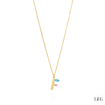 Necklace LINK - Letter F 2