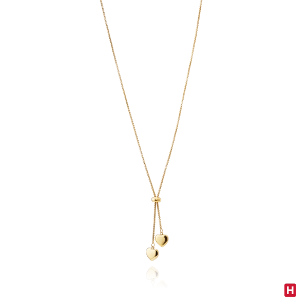 COLLAR HASSU CORAZONES DORADO 3