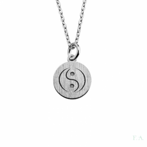 COLLAR EN PLATA MEDALLA YIN YANG 1