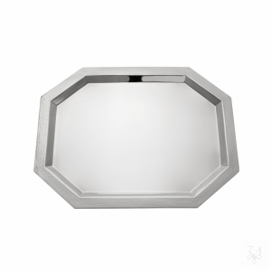 Octagonal Tray Cardinale 43x33cm - Hammered Brim 1