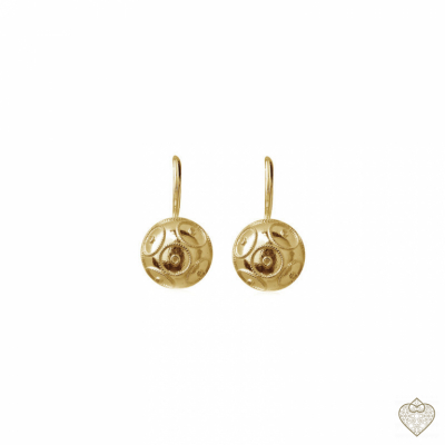 PENDIENTES EN PLATA DORADA BOLA 8MM 1