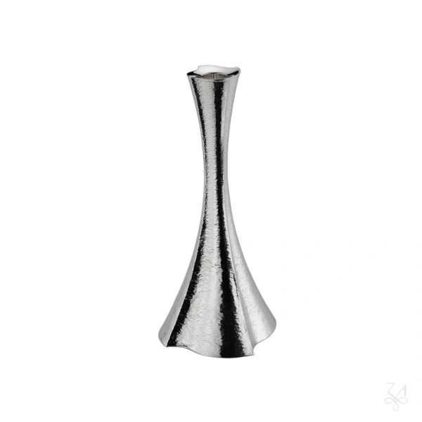 STERLING SILVER RELIGIOUS HAMMERED CANDLESTICK VENEZIA H.30 1