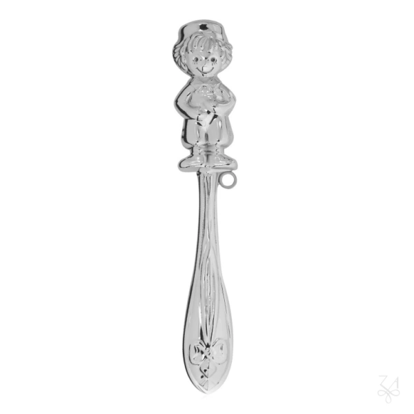 SONAJERO EN PLATA CON MANGO - NIÑO 1