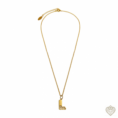 Filigree Necklace Saudade - Letter L 2