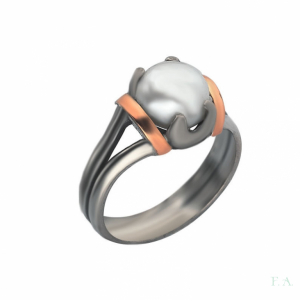 Ring FA Marcasite  with Pearls 1