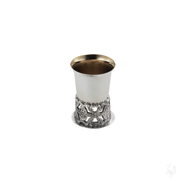 STERLING SILVER RELIGIOUS LIQUOR CUP W/CASTING 2