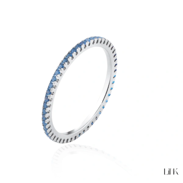 ANILLO LINK C/ CIRCONITAS AZULES 1