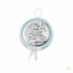 MEDALLA CUNA MUSICAL RED. 11CM  2 ANGELES CELESTE 1