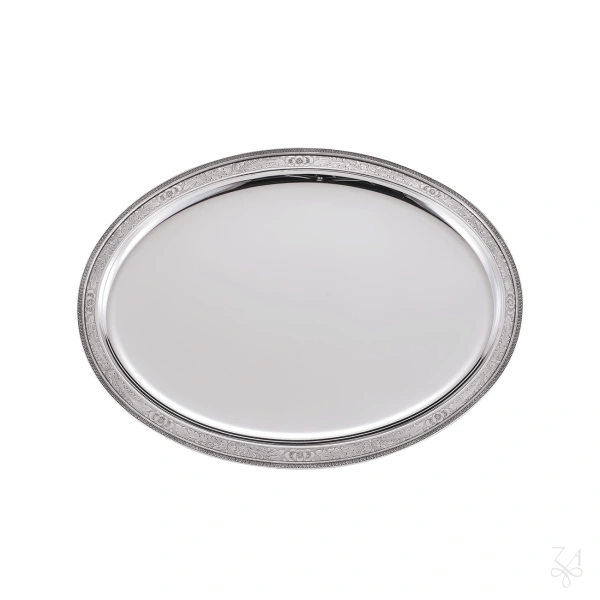 Oval Tray Impero Border 45x34cm - Mod. Poppy 1