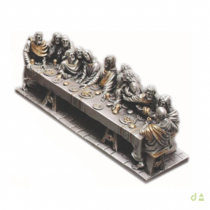 BIBELOT CENA CRISTO SATINADA 12CM 1