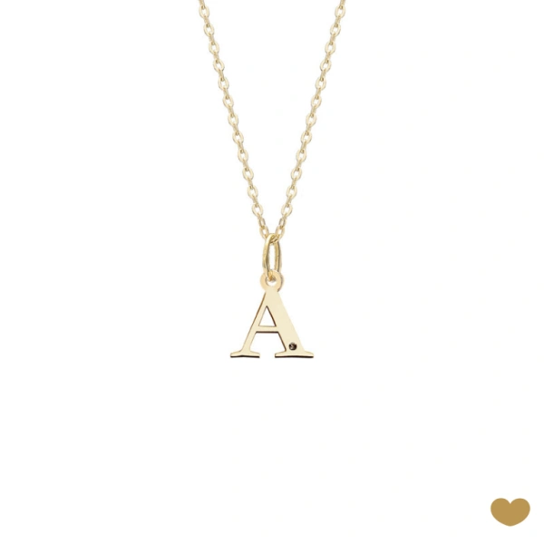 Colar Passion Gold 19.2k - Letra A 1