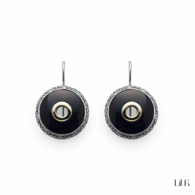 PENDIENTES EN PLATA925 Y ORO9K - MAR DE PEROLA 1